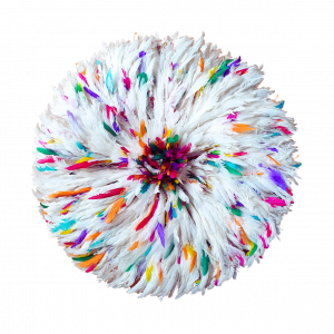 Juju hat white multicolor rainbow