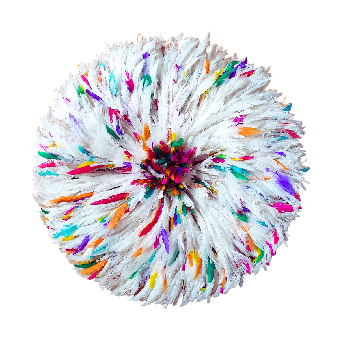 Juju hat white multicolor rainbow
