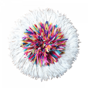 Juju hat white multicolor heart
