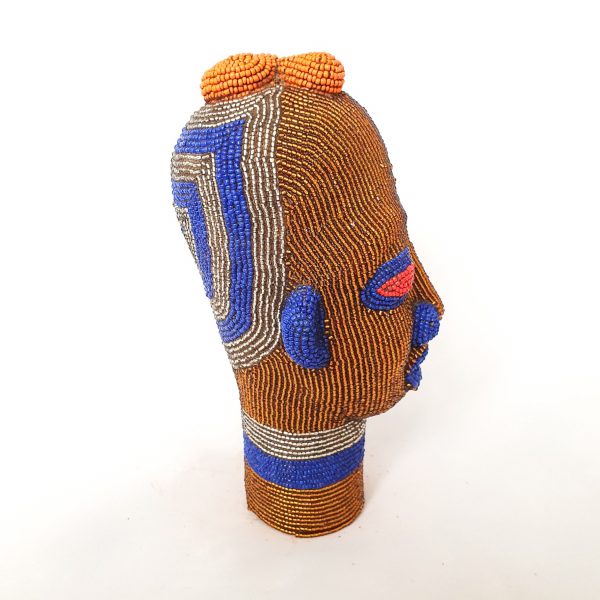 Beaded head bronze orange blue - Image 2