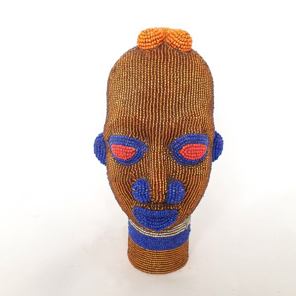 Beaded head bronze orange blue - Image 4