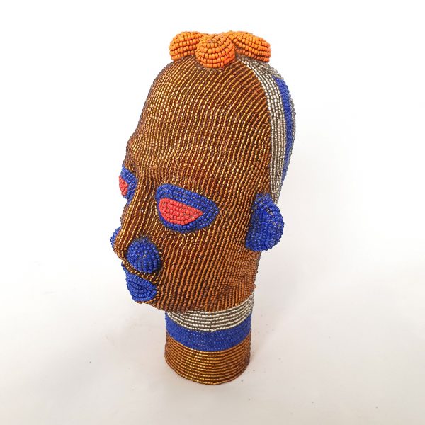 Beaded head bronze orange blue - Image 3