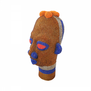 Beaded head bronze orange blue