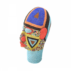 Beaded head Basquiat colors style