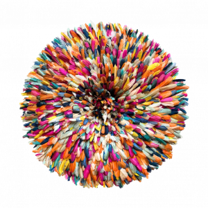 Juju hat multicolor pastel orange accent