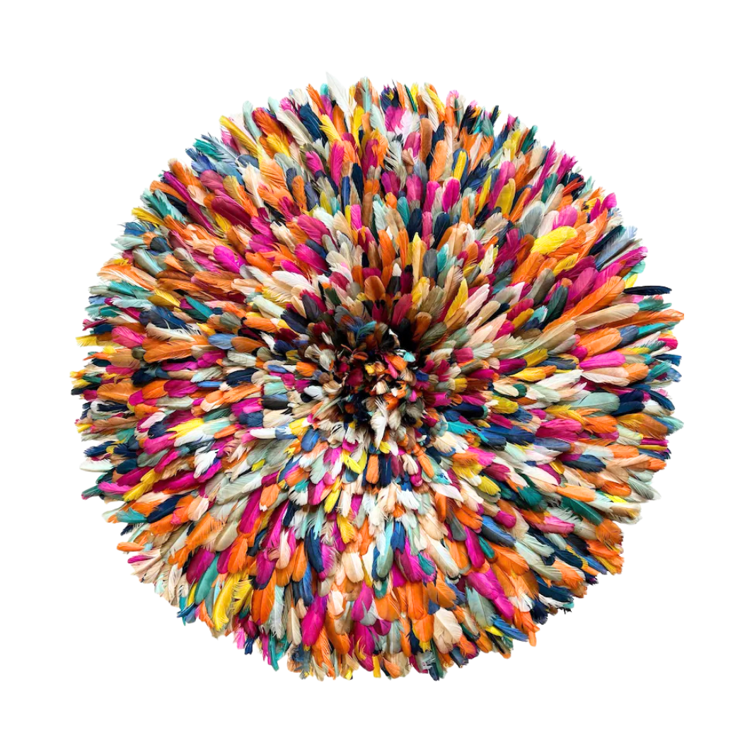 Juju hat multicolor pastel orange accent